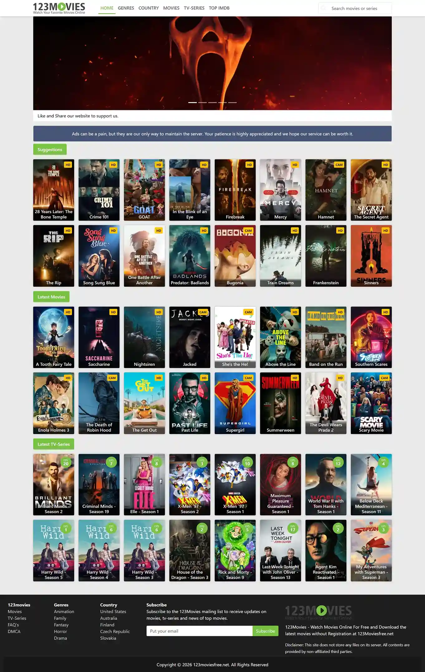 123Movie, Movie